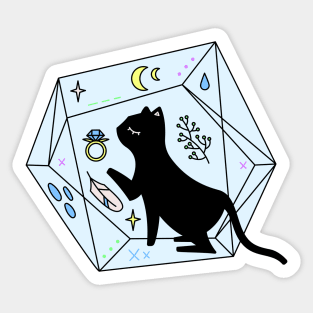 Cosmic Cat Crystal 01 Sticker